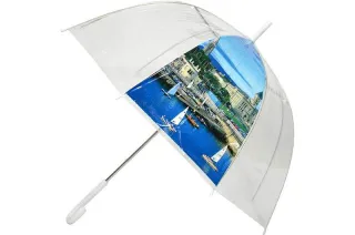 Прозора жіноча парасолька Monsoon з зображенням міста