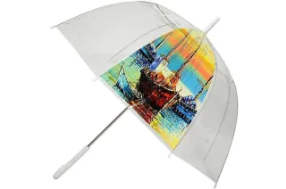 Прозора жіноча парасолька Monsoon з зображенням корабля
